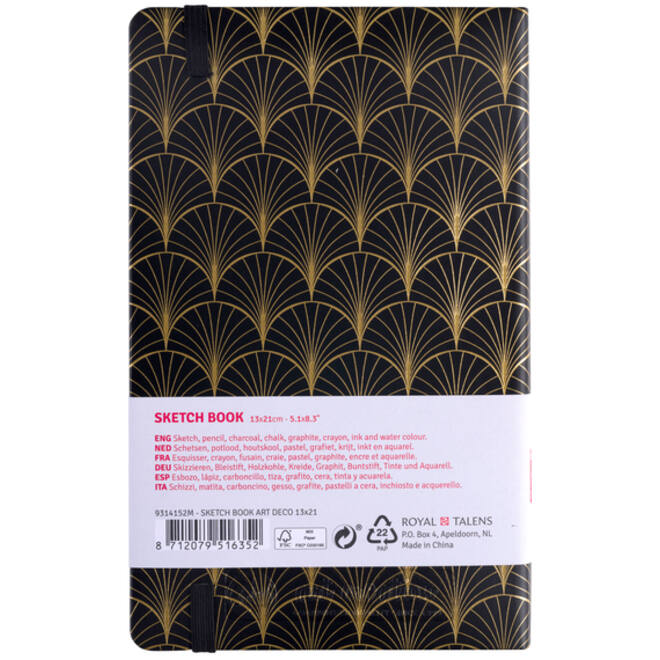 Schetsboek Talens Art Creation Art Deco 13x21cm 140gr 80vel