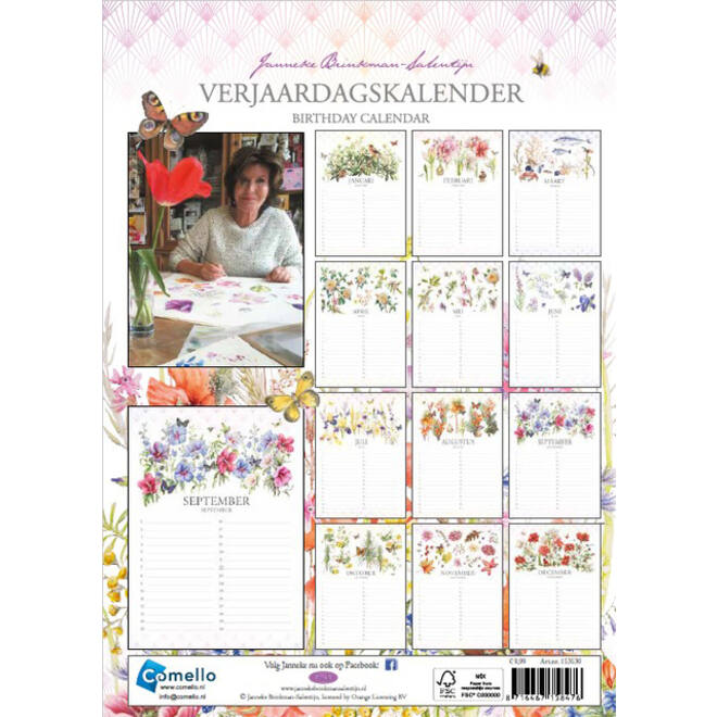 Verjaardagskalender Janneke Brinkman Klaprozen