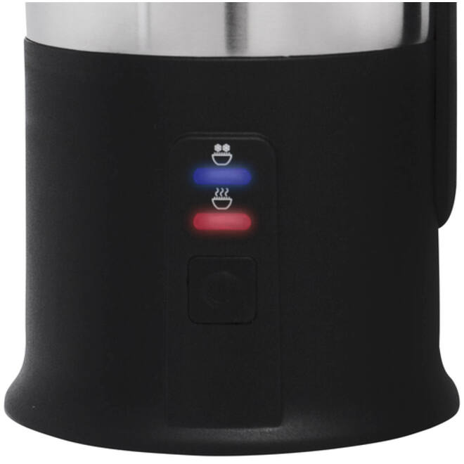 Melkopschuimer Inventum 240ml zwart met rvs