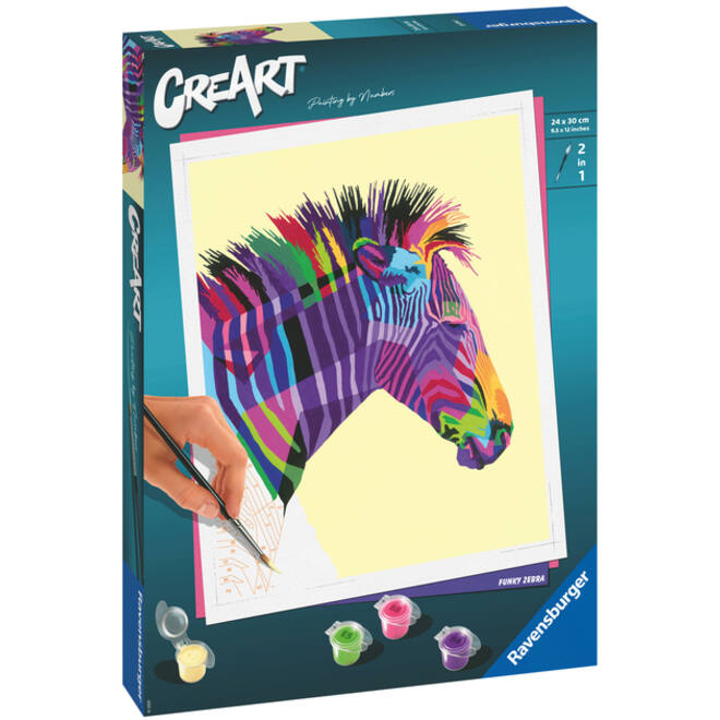 Schilderen op nummers CreArt Zebra