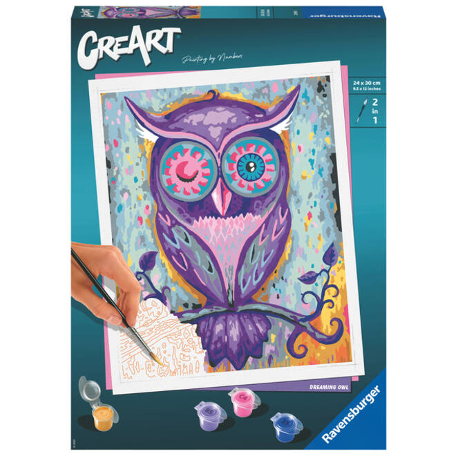 Schilderen op nummers CreArt Dreaming Owl
