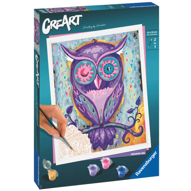Schilderen op nummers CreArt Dreaming Owl