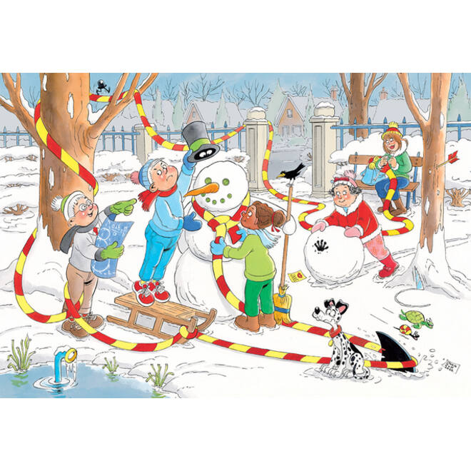 Puzzel Jan van Haasteren Junior 10 De sneeuwpop 150 stukjes
