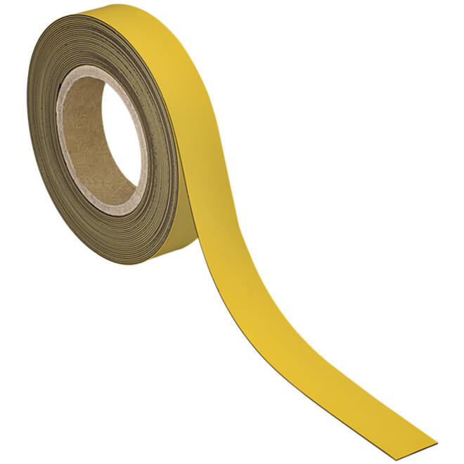Magneetband MAUL beschrijf- wisbaar 10mx30mmx1mm geel