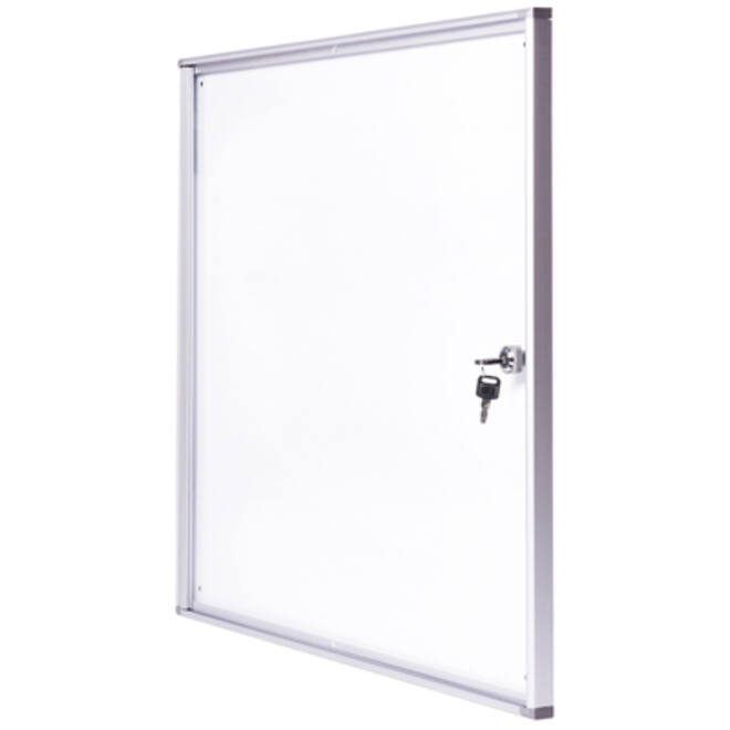 Binnenvitrine wand MAULextraslim whiteboard 6xA4 met slot