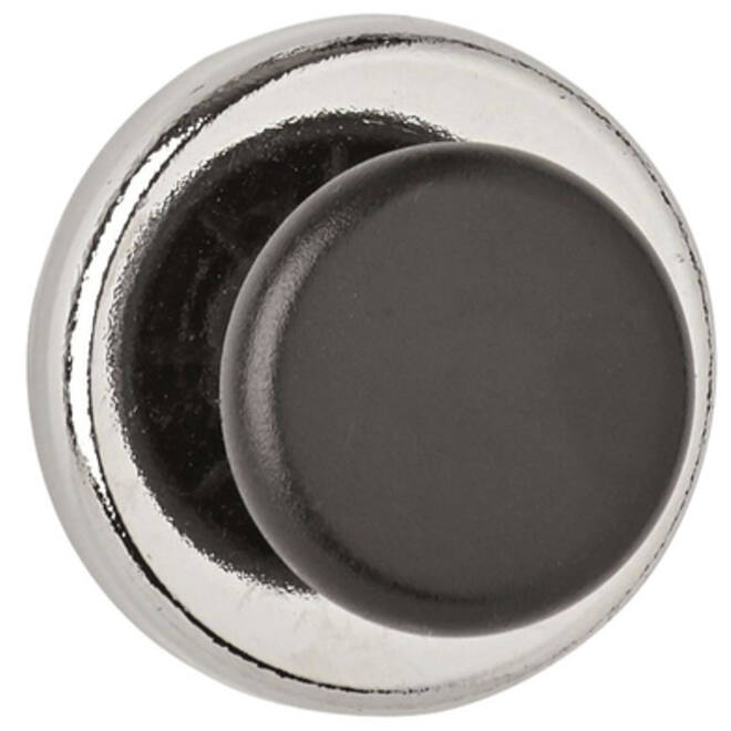 Magneet met knop MAUL Ø36mm trekkracht 5kg chroom/zwart