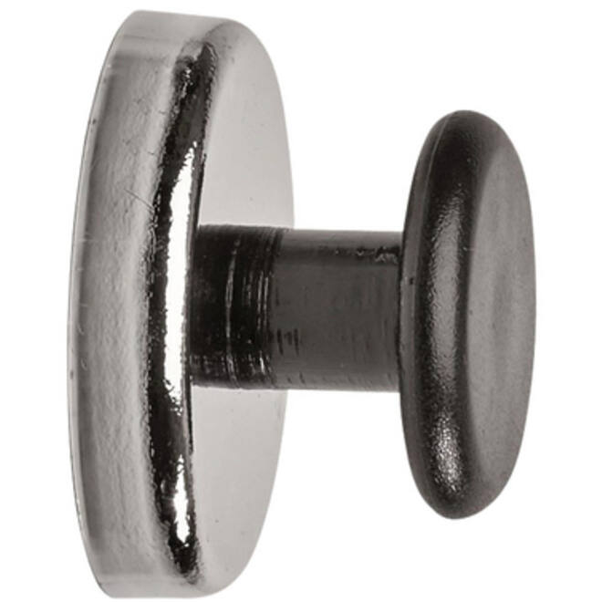 Magneet met knop MAUL Ø36mm trekkracht 5kg chroom/zwart