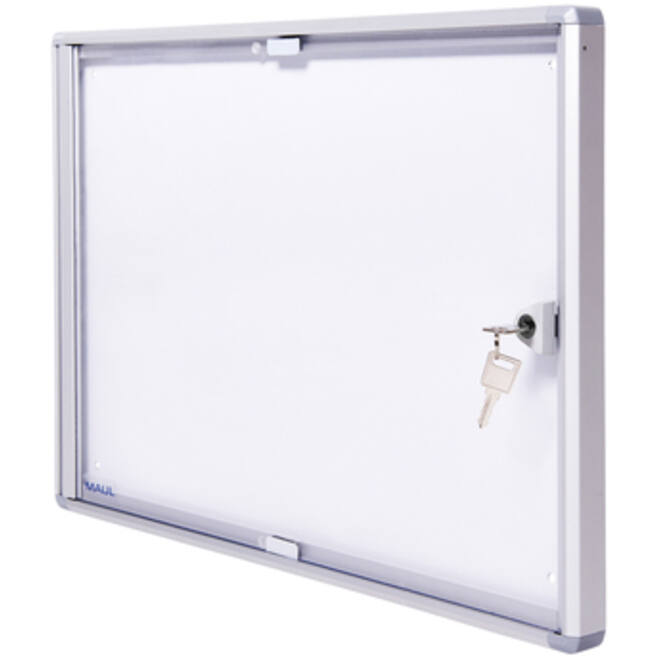 Binnenvitrine wand MAULextraslim whiteboard 2xA4 met slot