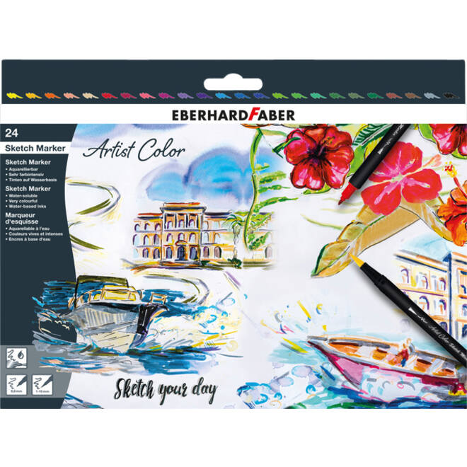 Sketch marker Eberhard Faber 24 stuks assorti