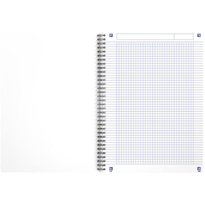 Spiraalblok Oxford My Rec'Up A4 ruit 5x5mm 90vel blauw