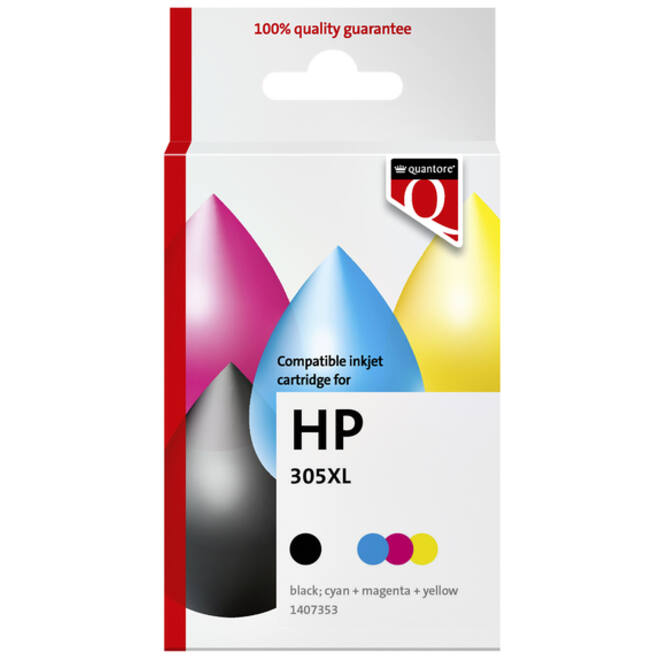 Inktcartridge Quantore alternatief tbv HP 305XL zwart + kleur