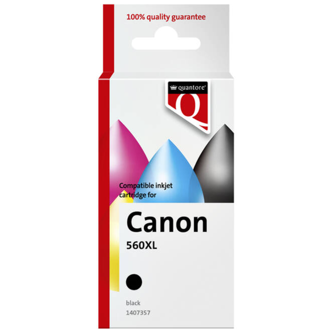 Inktcartridge Quantore alternatief tbv Canon PG560XL zwart