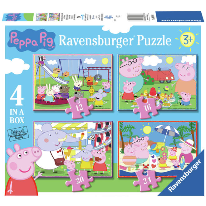 Puzzel Peppa Pig 4in1 12/16/20/24 st