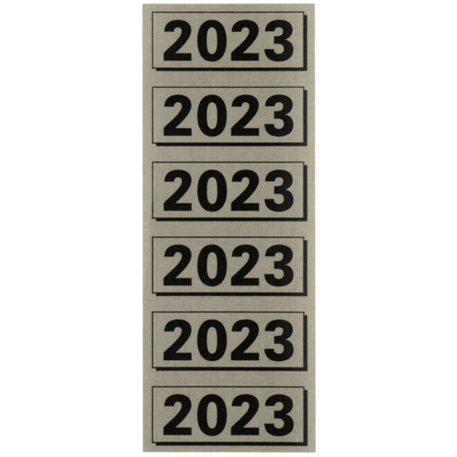 Rugetiket Elba 2023 57x25mm grijs