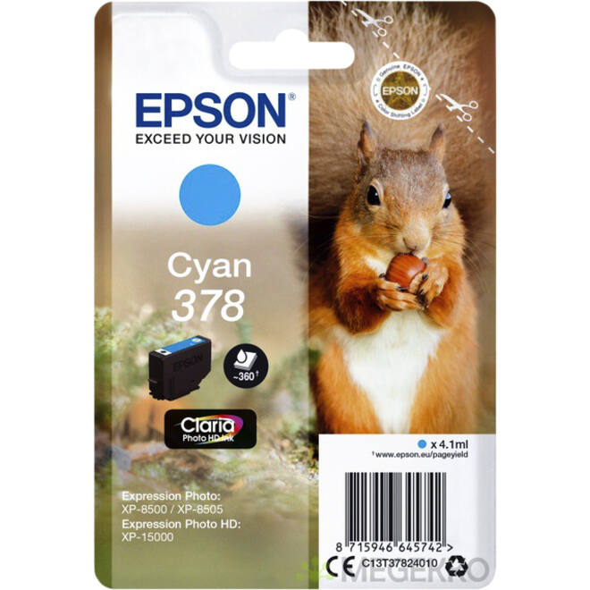 Inktcartridge Epson 378 T3782 blauw