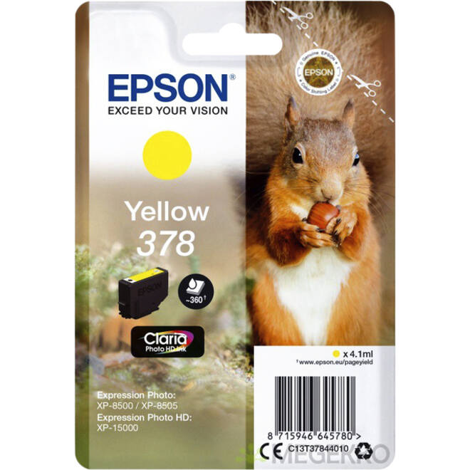 Inktcartridge Epson 378 T3784 geel