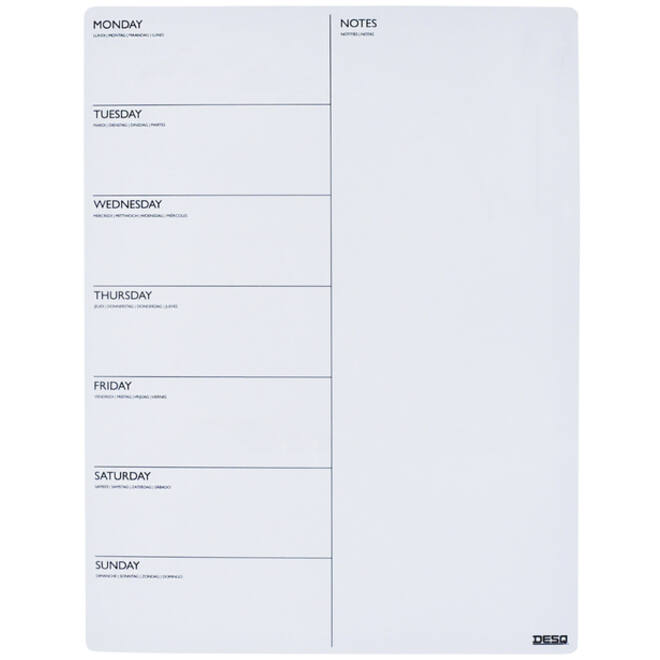 Magnetische planner Desq week 40x30cm magnetisch
