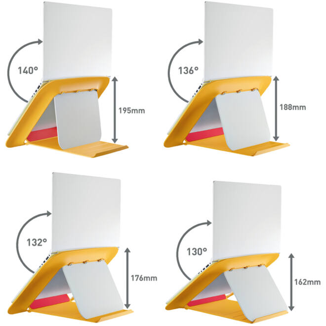 Laptopstandaard Leitz Ergo Cosy geel