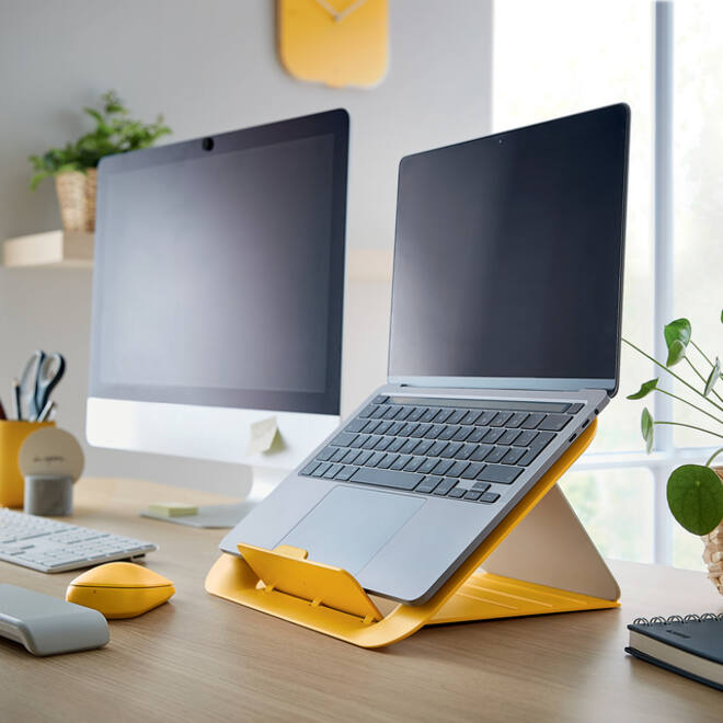 Laptopstandaard Leitz Ergo Cosy geel