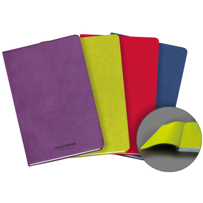 Notitieboek Aurora Capri A5 192blz lijn 80gr assorti