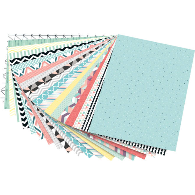 Papierblok Folia Geometrie 24x34cm 270gr 20 vel assorti