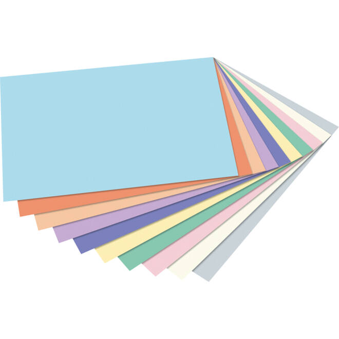 Knutselpapier Folia A4 100vel 10 pastelkleuren
