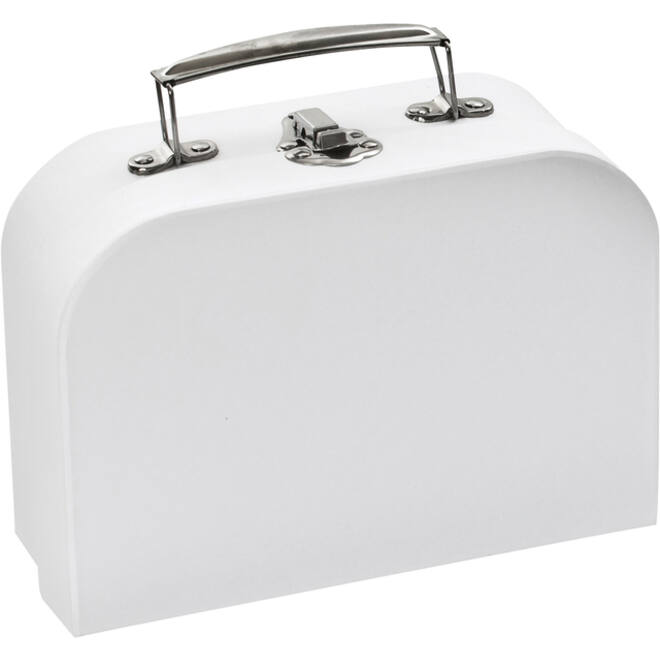 Koffer Folia set à 2 stuks 23x15x6.5cm en 18x13x6cm wit