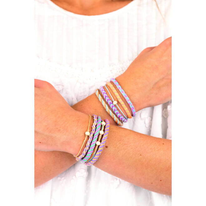 Armbandenset Folia kumihimo inclusief 2 discs 16-delig