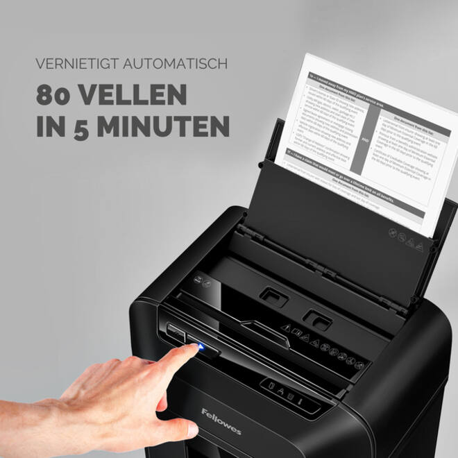 Papiervernietiger Fellowes Automax 80M snippers 4x12mm