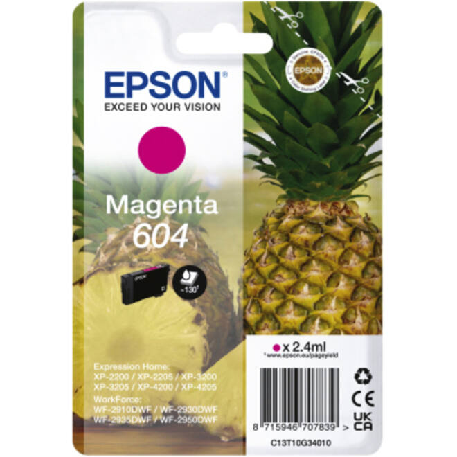 Inktcartridge Epson 604 T10G34 rood