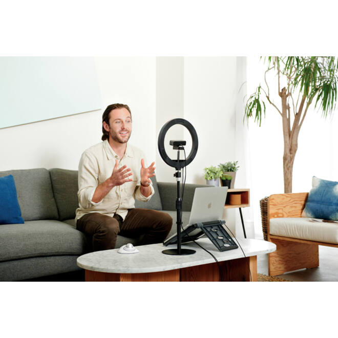 Ringlamp Kensington L1000 Bicolour met webcam mount