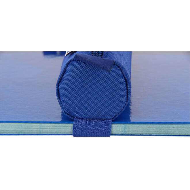 Pennenetui Oxford rond blauw
