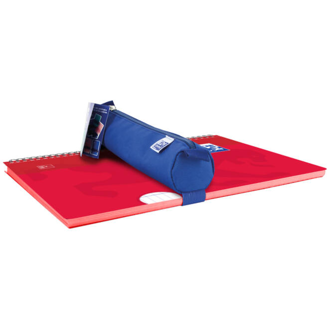 Pennenetui Oxford rond blauw