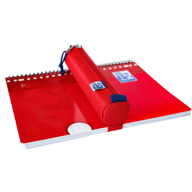 Pennenetui Oxford rond rood