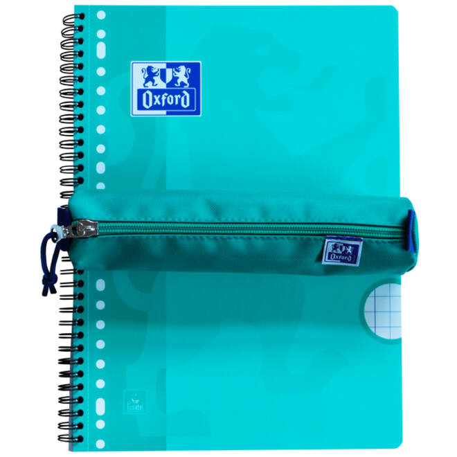 Pennenetui Oxford rond turquoise