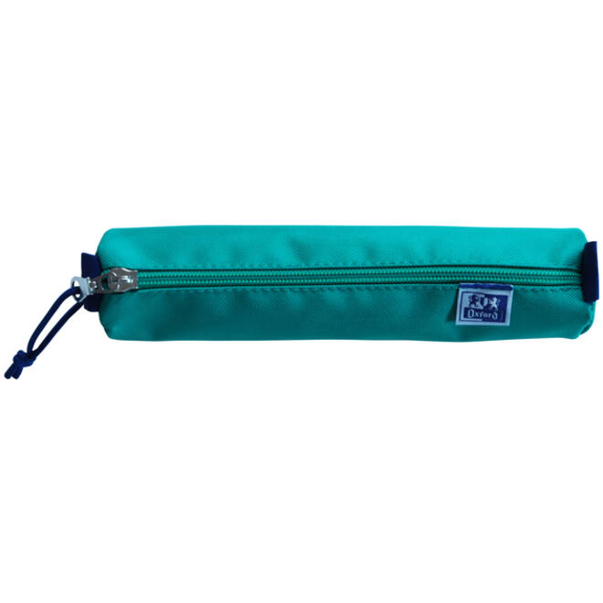 Pennenetui Oxford rond turquoise