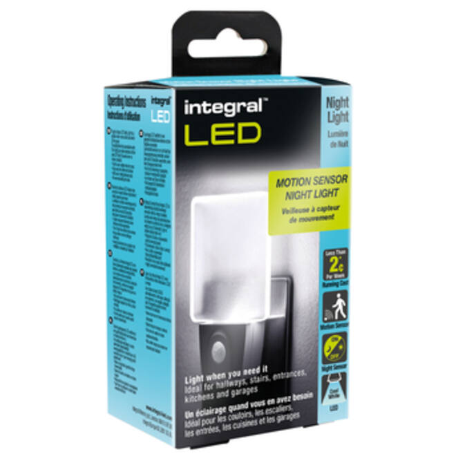 Led nachtlamp Integral 4000K koel wit 0.5W 220V 7lumen sensor