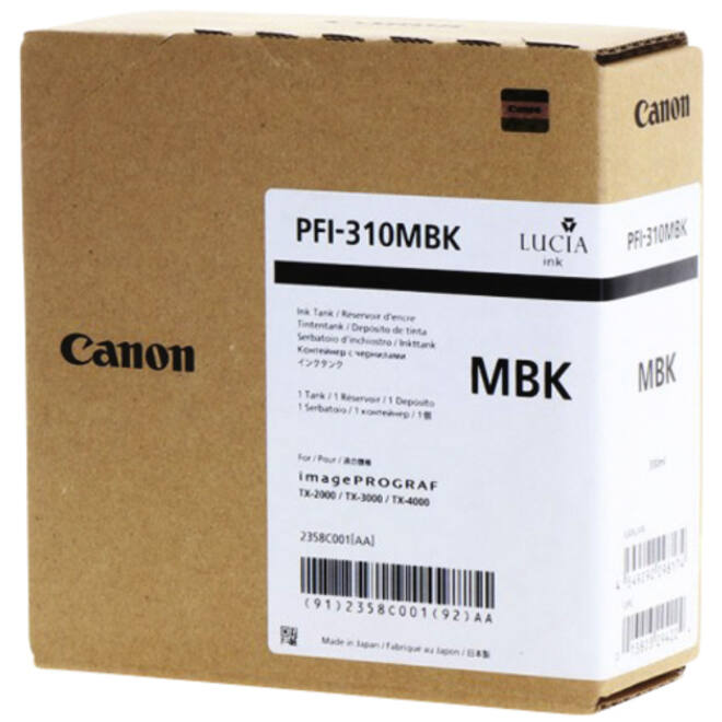 Inktcartridge Canon PFI-310 mat zwart