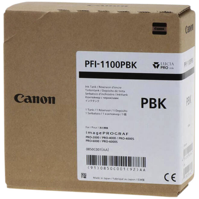 Inktcartridge Canon PFI-1100 foto zwart