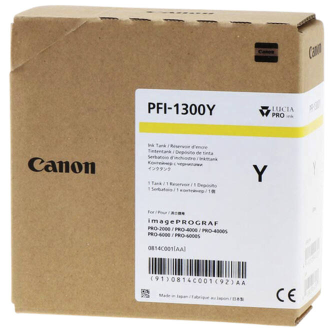 Inktcartridge Canon PFI-1300 geel
