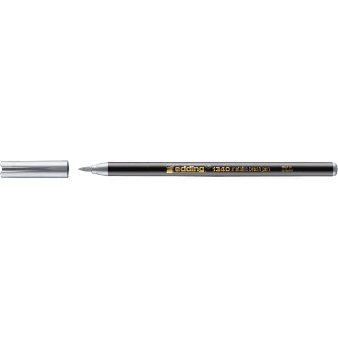 Brushpen edding 1340 metallic zilver