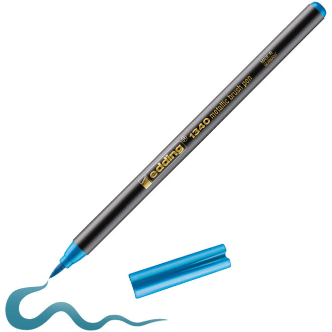 Brushpen edding 1340 metallic blauw