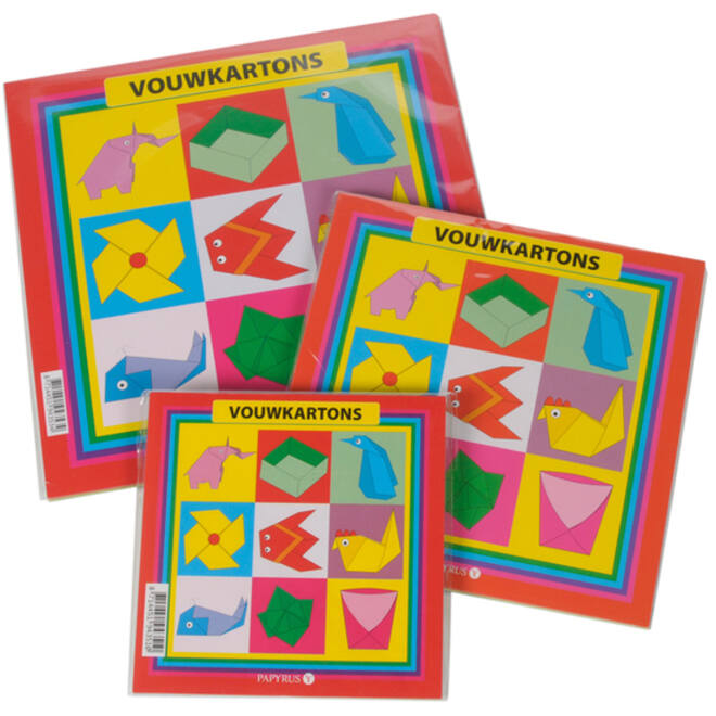 Vouwkartons vierkant 16x16cm 105gram assorti