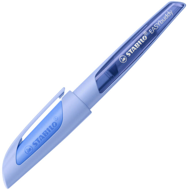 Vulpen STABILO Easybuddy rechtshandig medium babyblauw blister à 1 stuk