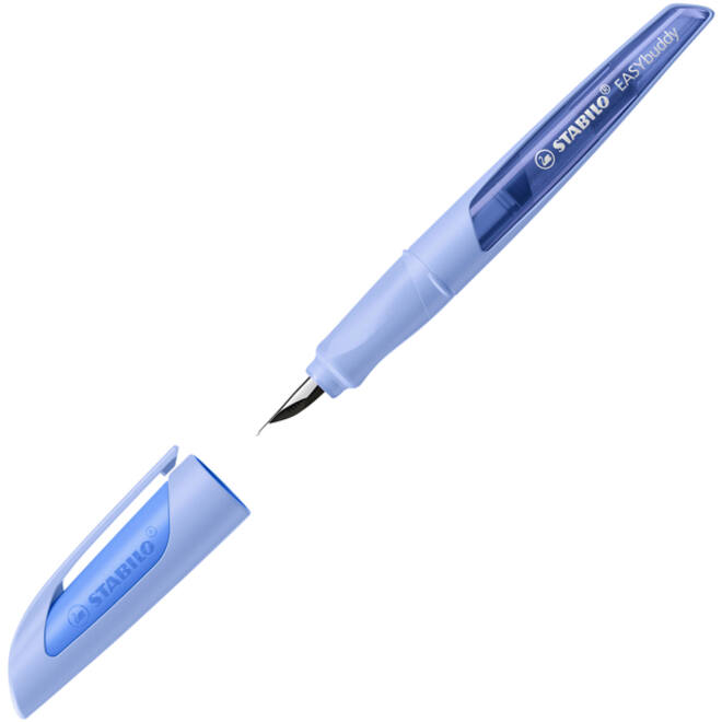 Vulpen STABILO Easybuddy rechtshandig medium babyblauw blister à 1 stuk