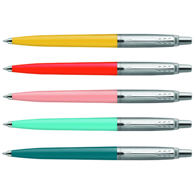 Balpen Parker Jotter Originals 70's Glam CT M transitbox 20 assortikleuren