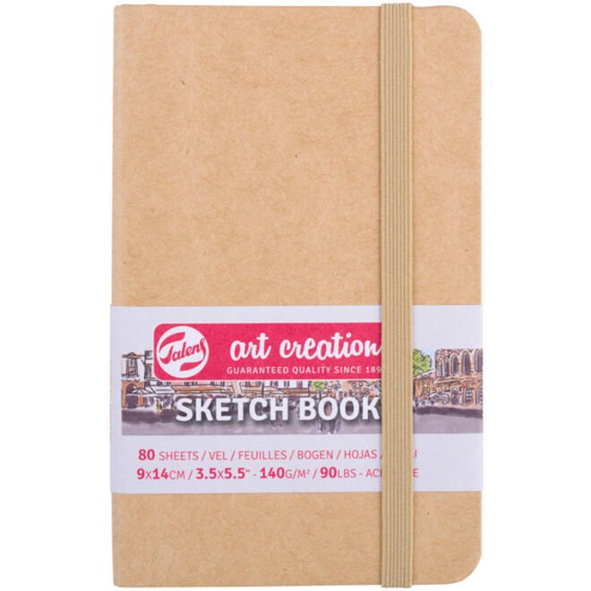 Schetsboek Talens Art Creation kraft 9x14cm 140gr 80vel