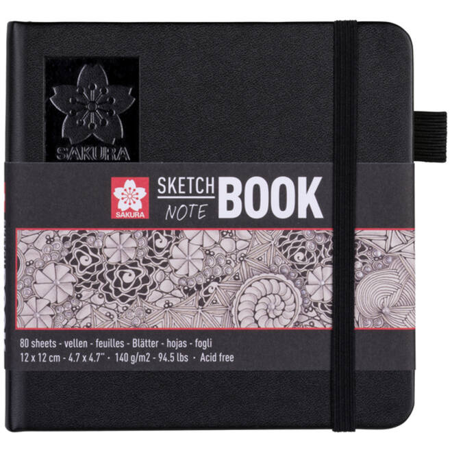 Schets-notitieboek Sakura 12x12cm 140gr 80vel wit