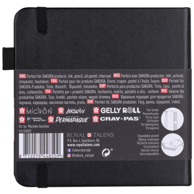 Schets-notitieboek Sakura 12x12cm 140gr 80vel wit