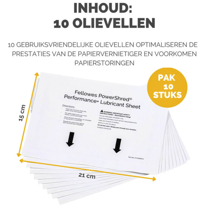 Olievellen voor papiervernietiger Fellowes Powershred Performance+